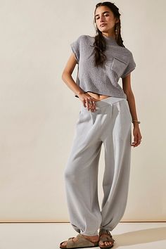 Freya Sweater Set, Tapered Pants, Sweater Set, Funnel, Workout Pants, Boho Outfits, Long Tops, Short Tops, Jumpsuit Dress