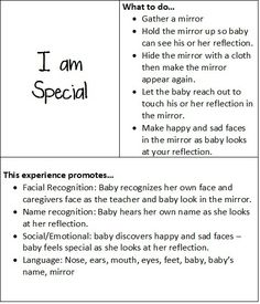 an image of a child's speech with the words i am special