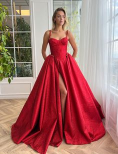 Big Red Prom Dress, Basque Waist Prom Dress, Red Prom Dresses Long Elegant Classy, Red Prom Dress With Corset, Tartan Gown, Red Corset Gown, Wine Red Dresses Long, Red Corset Prom Dress, Summer Outfits For Ladies