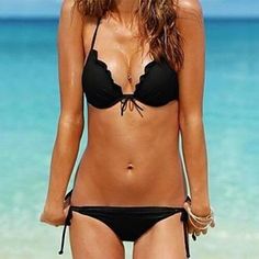 Women's Black Halter Slim Sexy Color Swimsuits for Women swimsuits for all Cheap Club Dresses, Beach Wears, Beach Wear, Swimwear Fashion, Swim Suit, Womens Swimwear, String Bikinis, Push Up, Bathing Suits