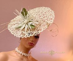 Structured, chic white criss-cross woven material featuring nine-inch vintage spider mum chrysanthemum. This fascinator creates interesting angles and shadows, and I hope it will be a joy to you for your special event! Matching earrings sold separately. Easy-to-wear headband fascinator makes a statement, and can be worn to a myriad of events: Royal Ascot, Easter, Bridal, Derby-Wear, Del Mar Races, Hat Contests, Church, Gala, Kentucky Derby, Melbourne Cup, High Tea, Weddings, Cocktail Parties, We Handmade White Wedding Fascinator, White Sinamay Fascinator For Races, White Summer Fascinator With Handmade Flowers, White Handmade Flowers Summer Fascinator, White Sinamay Fascinator For Royal Ascot, Elegant White Sinamay Fascinator, Elegant Handmade Fascinator For Summer, White Sinamay Fascinator For Summer, White Fitted Sinamay Fascinator