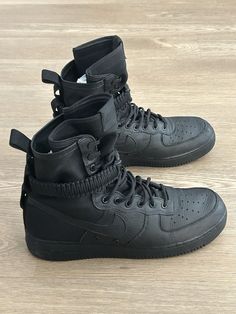 This pre-owned item is in great condition with no major signs of wear and tear, stains, or damage present. All items are well maintained and thoroughly inspected and cleaned before shipping. All items will be shipped out the next day upon receiving of payment. Nike Sf Air Force 1, Nike Sf, Air Force 1 High, Triple Black, Air Force 1, Air Force, Athletic Shoes, Men's Shoes, Shoe Accessories