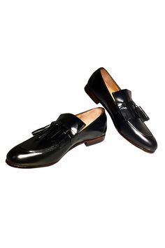 Shop for Artimen Black Pure Leather Leather Tassel Loafers for Men Online at Aza Fashions Business Wingtip Dress Shoes With Tassels, Elegant Tassel Loafers With Brogue Detailing And Cap Toe, Black Plain Toe Tassel Loafers, Classic Leather Business Shoes With Tassels, Formal Wingtip Leather Shoes With Tassels, Formal Leather Dress Shoes With Tassels, Business Leather Oxfords With Tassels, Elegant Tassel Loafers With Plain Toe, Elegant Plain Toe Tassel Loafers