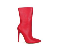 in stock Chic High Ankle Boots With Red Sole, Red High Heel Winter Boots, Bold High Heeled Winter Boots, Bold High Heeled Boots For Winter, Red High Heeled Boots For Winter, Fitted Bold Winter Boots, Elegant Red Heeled Boots For Spring, Chic Boots With Red Sole And Round Toe, Trendy Pointed Toe Boots With Red Sole