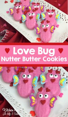 valentine's day treat for kids to make with love bug cookies