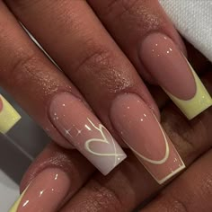 𝐆𝐈𝐀𝐍𝐆’𝐒 𝐍𝐀𝐈𝐋𝐒 on Instagram: "Pretty baby yellow 💛🌼🌙🍋✨ #babyyellow #yellow #yellowflowers #yellownails #frenchtipnails #pastelnails #ombrenail #loveheart #gelnails #acrylicart #acrylicnaildesign #nailtechlife #nailinspo #nailoftheday #nailsalon #dublinnails #nailaddict #naillove #yellowpolish #nailpolish #nailaddiction #nailtrends #nailtrend #naildaily" Nails Acrylic Yellow Pastel, Pastel Yellow Acrylics, Baby Yellow Nails Acrylic, Cute Acrylic Nails Yellow, Nails 2024 Yellow, Yellow Hoco Nails, Baby Yellow Nails Design, Simple Nails Yellow, Nails For Yellow Dress