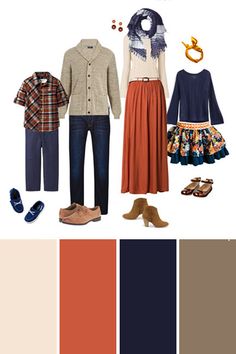 the color scheme is orange, blue, and brown with two different outfits on it