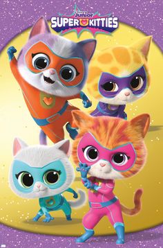 the poster for the movie's upcoming animated film, super kittyies is shown