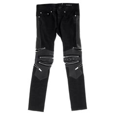 Revamp Your Wardrobe With The Saint Laurent Low-Waisted D04 Zipper Detail Biker Jeans In Sleek Black Cotton. Designed For The Fashion-Forward Individual, These Jeans Feature Striking Zipper Details That Add A Contemporary Edge To The Classic Biker Style. The Low-Waisted Cut Enhances The Relaxed Fit, While The Premium Black Cotton Fabric Offers Both Durability And Comfort. Perfect For Creating A Statement Look Or Adding An Element Of Cool To Your Everyday Outfits, These Jeans Are A Must-Have For Trendy Black Pants With Metal Zipper, Black Pants With Metal Zipper For Fall, Fitted Black Pants With Metal Zipper, Edgy Black Pants With Zipper Closure, Fitted Black Bottoms With Metal Zipper, Fall Black Pants With Metal Zipper, Fitted Bottoms With Zipper Closure For Streetwear, Fitted Streetwear Pants With Zipper, Fitted Streetwear Pants With Zipper Closure