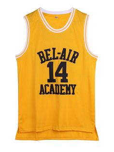 PRICES MAY VARY. 1.100% polyester, our basketball jerseys are crafted from lightweight material, offer you superior comfort, perfect for spring, summer and fall. 2.Solid classic 90s Bel Air design / Bel Air Academy #14 logo on front chest, Fully stitched names and numbers / Loose fit / sleeveless /Casual unisex wear, simple but trendy, suitable for sports and outdoors 3. 90s The Fresh Prince of Bel Air hip hop Unisex basketball jersey shirts are perfect for school uniforms, 90s theme party, hip 90s Theme Party, Air Design, Fresh Prince Of Bel Air, 90s Theme, Prince Of Bel Air, Fresh Prince, Basketball Jerseys, Basketball Shirts, School Uniforms