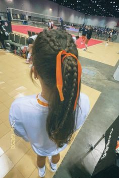 #volleyball #hairstyles #braids #cutehairstyle #volleygirl #hair Braid Volleyball Hair, Vb Game Day Hairstyles, Cute Braids For Sports, Braid Volleyball Hairstyles, Volleyball Girls Hairstyles, Game Day Hairstyles Field Hockey, Cute Simple Soccer Hairstyles, Prep Rally Hairstyles, Volleyball Picture Hair Ideas