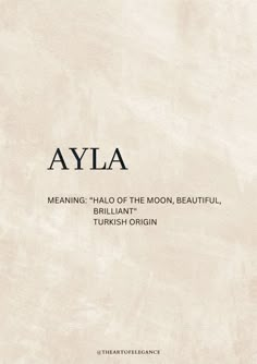 Ayla Name Meaning, Aesthetic Names And Meanings, Rare Islamic Names, Poetry Names Ideas, Meaningful Names Unique, Ayla Name, Arabic Names With Meaning Unique, Quranic Names