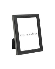 a wooden frame with the word lucyframes on it's front side