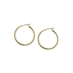 Small Hoop Earrings by John Medeiros Jewelry Collections. Hoop Diameter: 7/8" Classic Yellow Gold Hoop Clip-on Earrings, Modern Hoop Clip-on Earrings, Classic Metal Huggie Earrings, Classic Clip-on Hoop Earrings For Formal Occasions, Classic Metal Clip-on Earrings, Classic Clip-on Hoop Earrings For Formal Events, Elegant Small Hoop Clip-on Earrings, Everyday Elegance Round Huggie Earrings, Modern Clip-on Hoop Earrings For Everyday