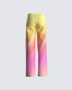 This print and these colors? 🥵 We gon be lookin like a starburst pack and all these h*es will be tryna take a bite... What's ya fave flavor? 👅👀 Relaxed Fit Bottoms With All Over Print For Spring, Trendy Multicolor Straight Leg Jeans, Trendy Cotton Pants With Graphic Print, Y2k Wide Leg Pants With Graphic Print, Summer Graphic Print Straight Leg Bottoms, Summer Straight Leg Bottoms With Graphic Print, Trendy Graphic Print Relaxed Fit Pants, Y2k Style Straight Leg Graphic Print Pants, Y2k Style Straight Leg Pants With Graphic Print