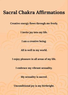 Reiki Affirmations, Sacral Chakra Affirmation, Nubian Goddess, Mood Board 2023, Root Chakra Healing, Chakra Work