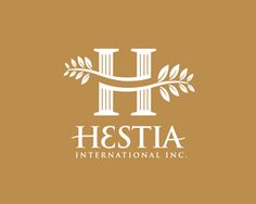 the hbstia international inc logo is shown on a brown background with an olive branch