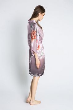 The Botan silk kimono robe is a luxurious, handcrafted piece of art you can wear. Removable waist tie closure Belt loops and inside ties to secure closure French seam finish Side slits at hem 100% Silk, Dry clean Designed in San Francisco, Imported KM04S Every day is a little more beautiful in this luxurious, breathably soft, one of a kind ombre kimono robe. Each piece features an original pattern — first sketched by hand, then saturated in rich watercolors using a traditional paintbrush — so ju Summer Silk Kimono With Tie Waist, Silk Kimono With Tie Waist For Spring, Silk Spring Kimono With Tie Waist, Spring Silk Kimono With Tie Waist, Silk Robe With Tie Waist For Spring, Silk Wrap Robe With Tie Waist, Spring Silk Robe With Tie Waist, Elegant Kimono With Tie Waist And Kimono Sleeves, Elegant Open Front Kimono With Tie Waist