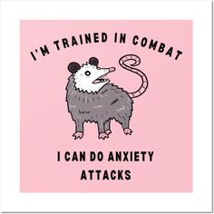 an animal with the words i'm trained in combat, can do angry attacks