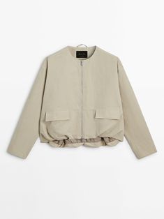 Find MASSIMO DUTTI Bomber Jacket With Zip And Pockets on Editorialist. Bomber jacket with zip and pockets Pocket Light, Linen Jacket, Summer Jacket, Massimo Dutti, Light Beige, Linen Shirt, Jacket Tops, Outerwear Jackets, Jean Shirts