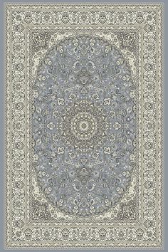 Ancient Garden 57119-4646 Steel Blue/Cream Ancient Garden, Dynamic Rugs, Persian Pattern, Stylish Rugs, Cream Area Rug, Cream Rug, Carpet Colors, Classic Pattern, Hand Tufted Rugs