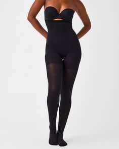 Step up your legwear game with lust-worthy legs and a tight-end. Designed with a built-in, high-waisted, mid-thigh shaper, Tight-End Tights firm your butt and thighs for a flawless look in clothes. | Spanx Women's SPANXshape High-Waisted Mid-Thigh Tight-End Tights Thigh Shaper, Personal Marketing, Step Up, Shapewear, Built In, Tights, How Are You Feeling, High Waisted, Quick Saves