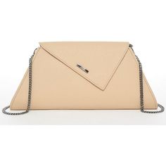 Angelica Nude Leather Clutch Purse Modern Beige Pouch Evening Bag, Elegant Rectangular Clutch With Zipper Closure, Beige Envelope Clutch For Evening, Beige Envelope Evening Bag For Formal Occasions, Formal Envelope Bag With Dust Bag Included, Beige Envelope Bag With Removable Pouch, Modern Beige Clutch For Evening, Elegant Beige Envelope Bag, Cream Crossbody Clutch For Evening