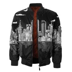 Urban Fresh Bomber Jacket — Fresh Hoods Fresh Hoods, Urban Background, Urban Jacket, Mens Fasion, Mens Trendy Outfits, Future Style, Athletic Apparel, Black Rib, Lightweight Jacket