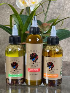 Hair growth oils formulated just for your needs. 

Suffer from dandruff, eczema, psoriasis, alopecia, hair loss due to wigs, braiding, or just want to retain length?  One of these three oils is the solution to your problem. Visual results in as little as 7 to 10 days. Suga Hair, Hair Growth Oil Small Business, Hair Oil Advertisement, Hair Oil Organic, Herbal Hair Oil Label Design, Herbal Infused Oil, Herbal Hair Oil, Hair Growth Oils