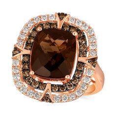 in stock Chocolate Diamond Wedding Rings, Double Halo Ring, Chocolate Diamond, Brown Rings, Chocolate Diamonds, Le Vian, Gold Sign, Double Halo, Quartz Ring