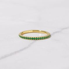 Emerald Ring Simple, Emerald Eternity Ring, Gold Minimalist Ring, Sapphire Eternity Ring, Smaragd Ring, Eternity Ring Gold, Black Stone Ring, Ringe Gold, Ring Emerald