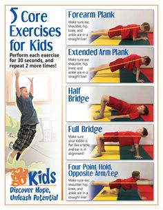 an advertisement for children's exercise mats with instructions on how to use them in the gym