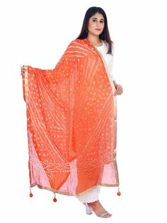 Handmade item,  Rajsthani Jhankaar Bandhani Bandhej Hevy Dupatta, Solid Color Dupatta With Gota Border And Latkan, Bandhani Dupatta Bridesmaid Return Gifts WELCOME MY SHOP * Color :- as picture Shown Size : 88X44"INCH ( Approx ) * Color :- as picture Shown Size : 88X44"INCH ( Approx ) Look : Traditional jaipuri bandhej with latkan on corners Material - Artificial Silk and Fabric : silk Washing Instructions - Dry Clean Only. Do Not Iron. Size Name: Free Size Material composition -Art silk Pattern Multicolor Semi-stitched Dupatta With Latkans, Traditional Orange Anarkali Set With Gota Work, Orange Kurta With Dori Work In Traditional Drape, Traditional Orange Anarkali Set With Dupatta, Traditional Orange Sharara For Festive Season, Traditional Sets With Latkans For Eid, Orange Bandhani Print Sets For Eid, Multicolor Wedding Choli With Latkans, Diwali Orange Anarkali Set With Pallu