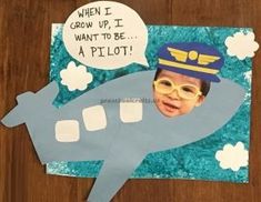 Airplane Preschool, Air Transportation Crafts, Rocket Crafts, Preschool Community Helpers Theme, Airplane Craft, Funny Activities