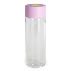 a plastic bottle with a yellow lid on a white background