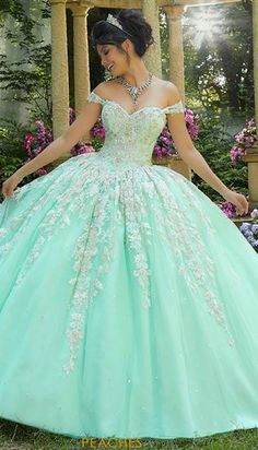 Vizcaya Ball Gowns | Peaches Boutique Aqua Quince Dress, Light Teal Quinceanera Dresses, Teal Quince Dress, Tiana Quince, Aqua Quinceanera Dresses, Teal Quinceanera Dresses, Mint Quinceanera Dresses, Turquoise Quinceanera Dresses, Mori Lee Quinceanera Dresses