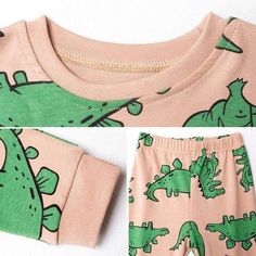 T-Rex and Friends Pajamas: Perfect PJs for Dino-Loving Kids As one of the leading online stores in children’s sleepwear, Kids Lane brings to you a selection of fun and comfortable pajamas for your dinosaur-loving child. Our T-Rex and Friends Pajamas for Dino-Loving Kids is an ideal outfit for any night of deep sleep and dreaming of an exciting prehistoric adventure. Crafted from 100% high-quality, soft and breathable cotton, these pajamas are perfect for all-night comfort. The long-sleeves and f Cartoon Print Cotton Sleepwear, Cute Printed Loungewear Sets, Playful Green Cartoon Print Sleepwear, Cute Printed Sets For Sleepover, Green Printed Sleepwear For Sleepover, Family Matching Cartoon Print Sleepwear, Cute Long Sleeve Sets With Graphic Print, Cute Graphic Print Long Sleeve Sets, Playful Cartoon Print Sleepwear