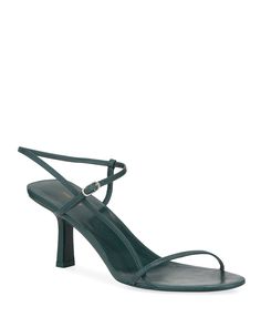 THE ROW Bare Asymmetric Leather Sandals | Neiman Marcus Hot Sandals, Louboutin Kate, Snake Heels, Christian Louboutin Kate, Fancy Shoes, Block Heel Shoes, Chunky Block Heels, Shoe Lover, Leather Leggings