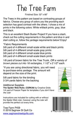 the tree farm instructions for quilting