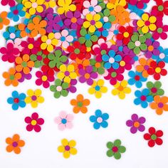 PRICES MAY VARY. [ Package Includes ]: 120 pieces fabric felt flower embellishments [ Size ]: Fabric flowers are measured at approx. 1.1 inch in diameter, small size can be applied to more projects. [ Material ]: Made of felt, it is light in weight and easy to paste without fading [ Assorted colors ]: Felt flowers come with more than 8 colors, such as purple, red, yellow, blue, pink, orange, green and so on for you choice to create your projects. [ Application ]: Perfect for felt board flowers, Diy Kids Art, Assorted Flowers, 3d Butterfly Wall Stickers, Hair Clips Diy, Flower Embellishments, Diy And Crafts Sewing, Flowers Fabric, Butterfly Wall Stickers, Felt Flower