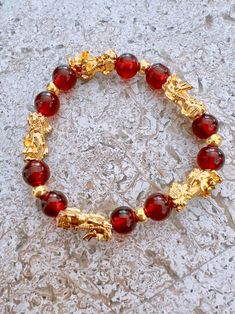 Pixiu Feng Shui Protection Bracelet Pixiu Bracelet Gifts - Etsy Croatia Red Spiritual Bracelet For Good Luck, Traditional Adjustable Stretch Bracelet As Gift, Spiritual Red Bracelet For Good Luck, Traditional Adjustable Stretch Bracelet Gift, Symbolic Gold Beaded Bracelets As Gift, Symbolic Gold Beaded Bracelets For Gifts, 108 Beads Bracelet Jewelry Gift, Spiritual Good Luck Beaded Bracelets, Hand-strung Stretch Bangle Bracelet As Gift