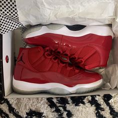 Brand New In Box Never Used Air Jordan 11 Retros. Black Red And White. Red Leather Jordan Shoes With Air Max Cushioning, Red Synthetic Basketball Shoes With Air Cushioning, Red High-top Basketball Shoes With Air Cushioning, Custom Red Leather Sneakers With Air Cushioning, Red Leather Basketball Shoes With Air Cushioning, Red Jordan Shoes With Air Cushioning And Round Toe, Red High-top Jordan Shoes With Air Cushioning, Air Jordan 11, Jordan 11