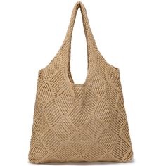 PRICES MAY VARY. Discover a stylish accessory for your beach outfits with our summer crochet beach bag. Beautifully crafted with a focus on excellent workmanship, this bag makes for the perfect beach companion. The open weave design of the bag, apart from giving it a unique look, also lets the sand fall out easily while keeping your items secure. It's more than just a beach bag. With its modern crochet design, this bag can also be a stylish part of your summer outfits, be it for casual city stro Crochet Tote Bags, Women Vacation, Summer Beach Bag, Crochet Beach Bags, Knit Bag, Hippie Bags, Beach Outfits, Crochet Tote Bag, Crochet Design