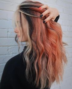 Halloween Hair Color Ideas, Halloween Hair Color, Calico Hair, Color Block Hair, Ginger Hair Color, Dyed Hair Inspiration, Mega Hair, Hair Techniques, Latest Hair