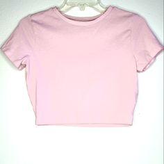 Crop Top Wild Fable Medium M Light Pink Short Sleeve T-Shirt Crop Top Nwot I'm Happy To Send More Pictures Or Measurements Upon Request! Light Pink Shirt, Light Pink Shorts, T Shirt Crop Top, Pink Shorts, Pink Shirt, Wild Fable, I'm Happy, Light Pink, Outfit Ideas