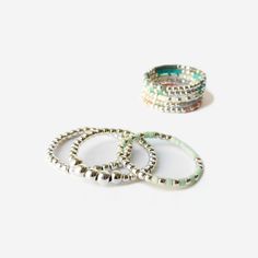 Stacking ring set of 3 Silver Rings For Women. These 3 rings form a beautiful combination: refinement, simplicity and modernity at the same time. In addition they are flexible, which makes them very comfortable to wear as pinky rings or on all fingers !  3 RINGS SET : ♦  Ring 1 "ARO II" :  tiny silver beads https://etsy.me/2H42gDM ♦  Ring 2  "ARO I" :  tiny silver beads and silver beads (3mm = 0.12") https://etsy.me/2H4207M ♦  Ring 3 "NATIVE":  tiny silver beads and color glass beads to choose. https://etsy.me/2tEBWb9 These stackable rings are flexible (not elastic), I use an ultra-resistant thread. So, they are dainty, comfortable but strong :) SIZE and COLOR: You can choose size and color at the drop-down lists (right). COLOR TO CHOOSE: Blue electric (Blue) Cream (White) Shell (Pink) Ora Boho Ring Set, Silver Pinky Ring, Pinky Rings, Silver Rings For Women, Ring Sets Boho, Blue Electric, Shell Pink, Stacking Ring Set, Rings Silver