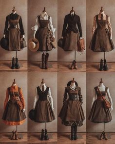 Elegant Cottagecore Outfits, Dark Academia Fantasy Outfit, Victorian Outfits Aesthetic, Vintage Dark Academia Outfit, 1890s Fashion Women, Old Fashioned Clothes, History Clothes, Dark Academia Accessories, Dark Academia Dress