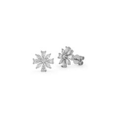 White Gold-1^Designer Stud Earrings: Alexa Jordyn Large Flower Studs in White Gold Dana Rebecca Designs, Buddha Pendant, Kids Bracelets, Bridal Engagement Rings, Sell Gold, Tennis Bracelet Diamond, Pear Shaped Diamond, Flower Studs, Single Earring