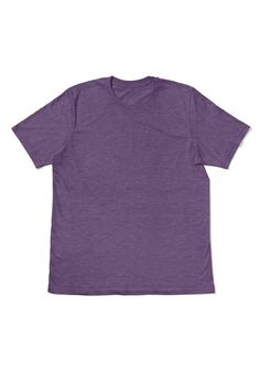 Men's Royal Purple Short Sleeve Crew Neck T-Shirt - Perfect TShirt Co Purple Plain Short Sleeve Top, Heather Cotton Crew Neck T-shirt, Heather Color Relaxed Fit Short Sleeve T-shirt, Heather Relaxed Fit Short Sleeve T-shirt, Lavender Crew Neck T-shirt For Summer, Basic Purple T-shirt With Relaxed Fit, Lavender Crew Neck Basic Top, Basic Lavender Crew Neck Top, Heather Cotton T-shirt With Relaxed Fit