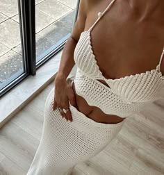 Meshki IG: yasmindevonport_ Europe Fits, Outfit Fiesta, Crochet Business, Crochet Set, Crochet Crop, Crochet For Beginners, Beach Girl, Beach Dress, Fashion Killa